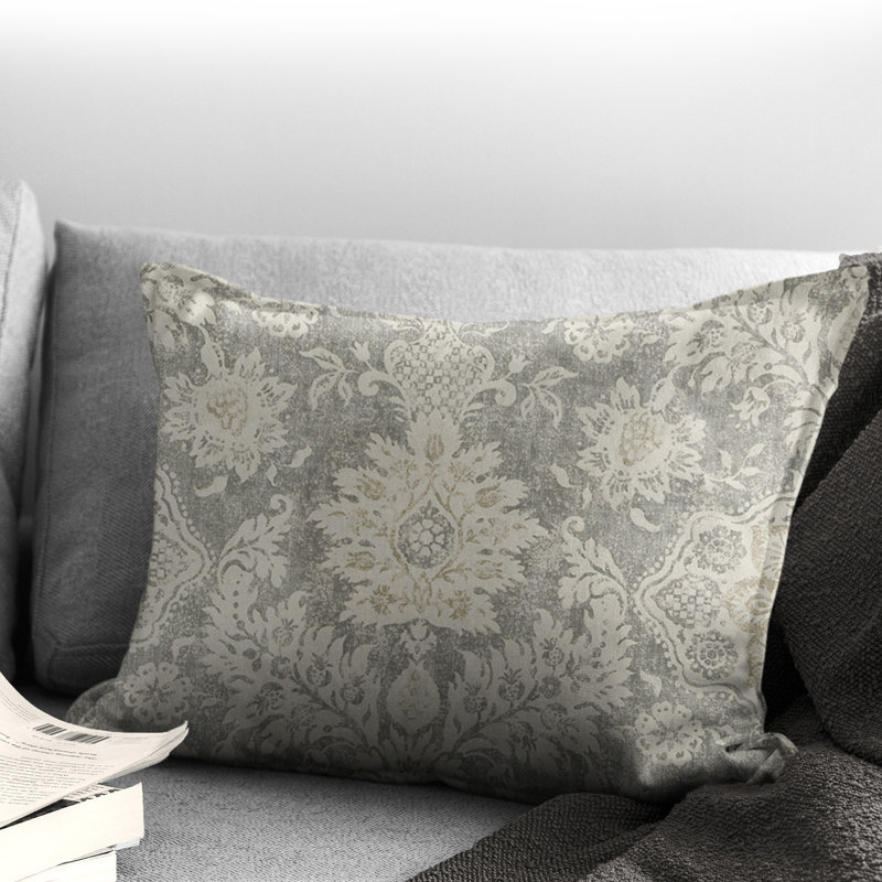  Floral Square Cushion, 14" H x 20" W