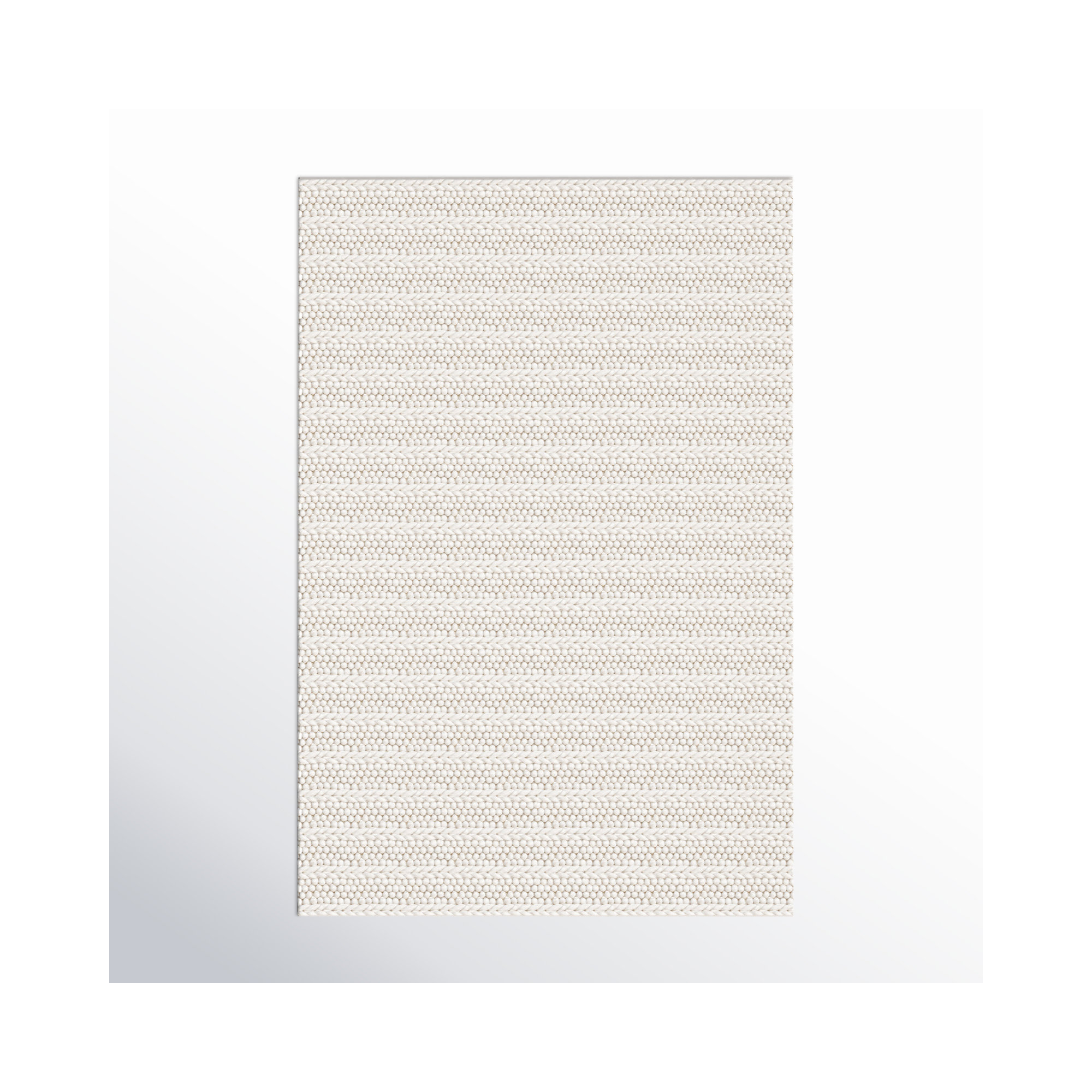 Sestina Handmade Flatweave Ivory Area Rug, Rectangle 8' x 10'