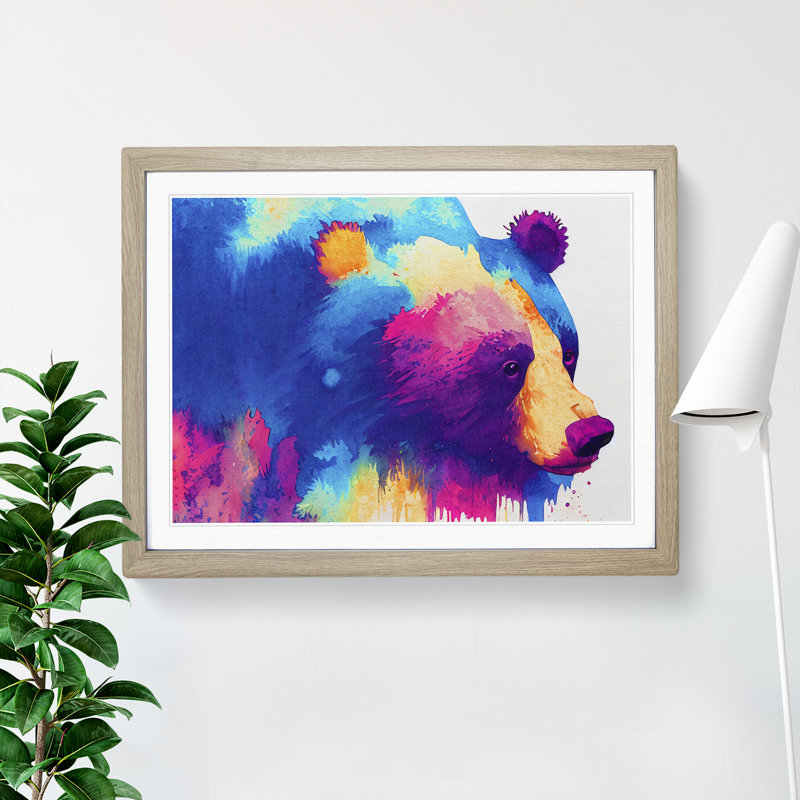 Bear Splash Vol.8 - Single Picture Frame Print, 25cm H x 34cm W x 2cm D