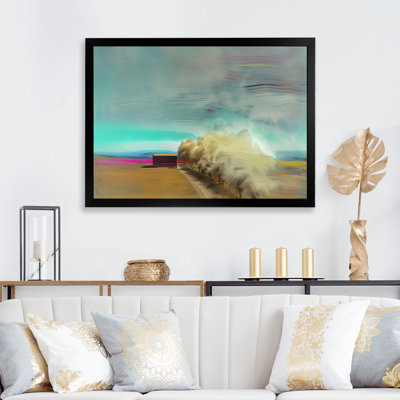 Désert, tempête turquoise, horizon