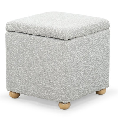 Becka Square Boucle Storage Ottoman