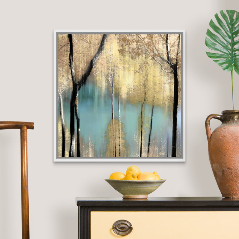 "Pastel pond 2" par Alex Hanson, reproduction d’art sur toile, H 26 po x l 26 po x P 1,75 po, Cadre blanc