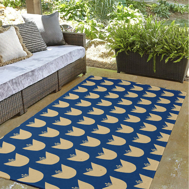 Chenille Floral Indoor Rug, Round 5'