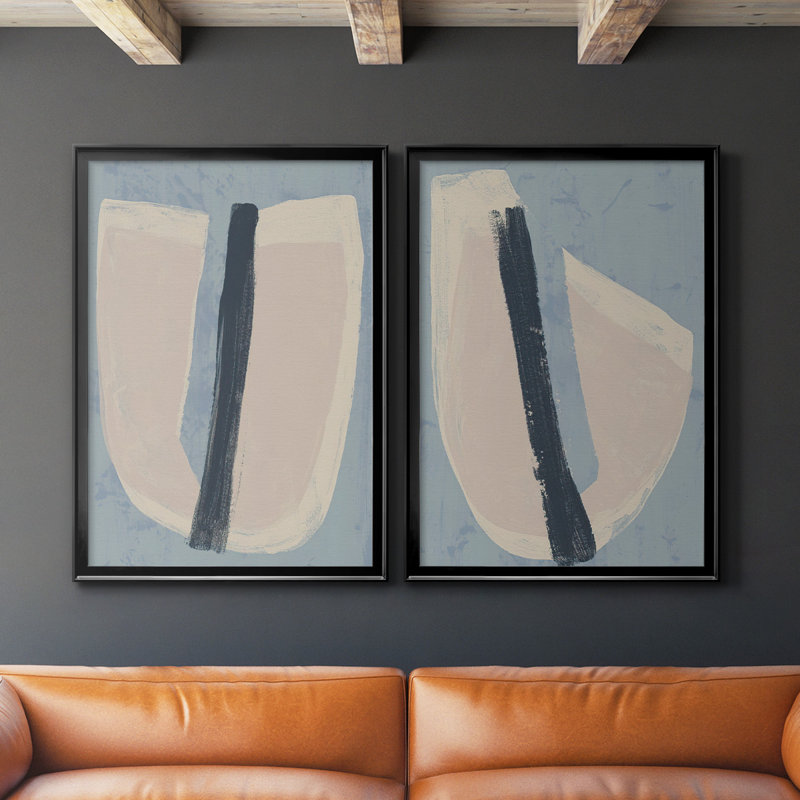 «Paper Slice I», toile encadrée de qualité supérieure - prête à être accrochée, H 42,5 po x l 61 po, Noir