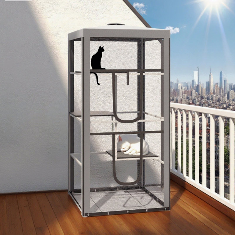 Structure en acier pour chat pour chat