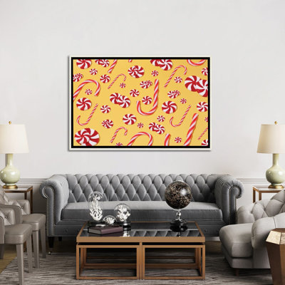 «Candy Cane», reproduction d'art sur toile encadrée