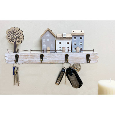 4 - Hook Wall Mounted Coat Rack