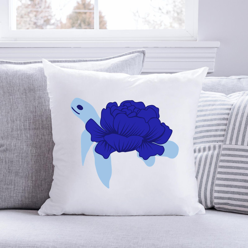 Nautical Sea Life_217 - Coussin décoratif avec coussin décoratif, H 18 po x l 18 po
