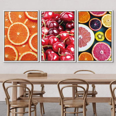 Cherry, Orange & Grapefruit Display Food Fruit Photography Realism Chic Closeup Ultra