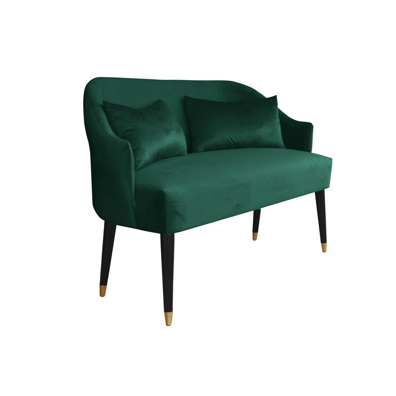 Emi 2 Seater Loveseat, Dark Green
