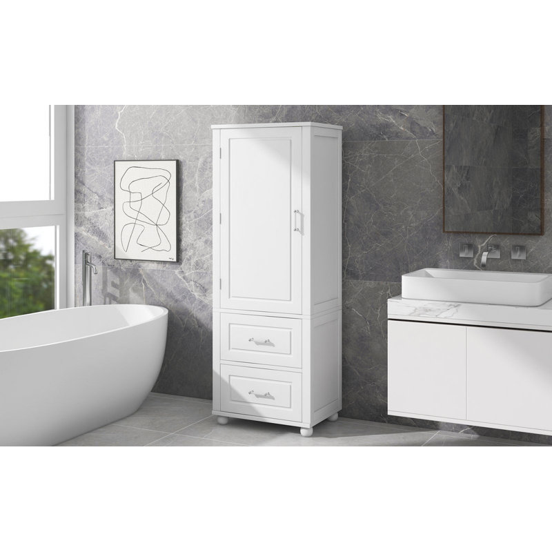 Armoire à linge Brogène, Blanc