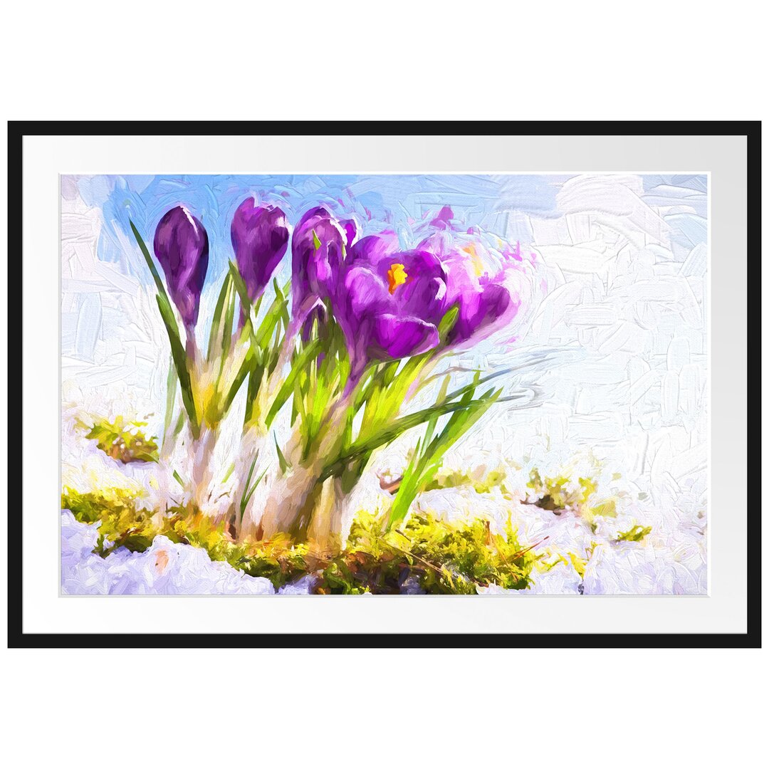 Gerahmtes Poster Frühling Florwer Hintergrund