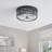 2-Lamp Circular Clear Glass Adjustable Iron Ceiling Light