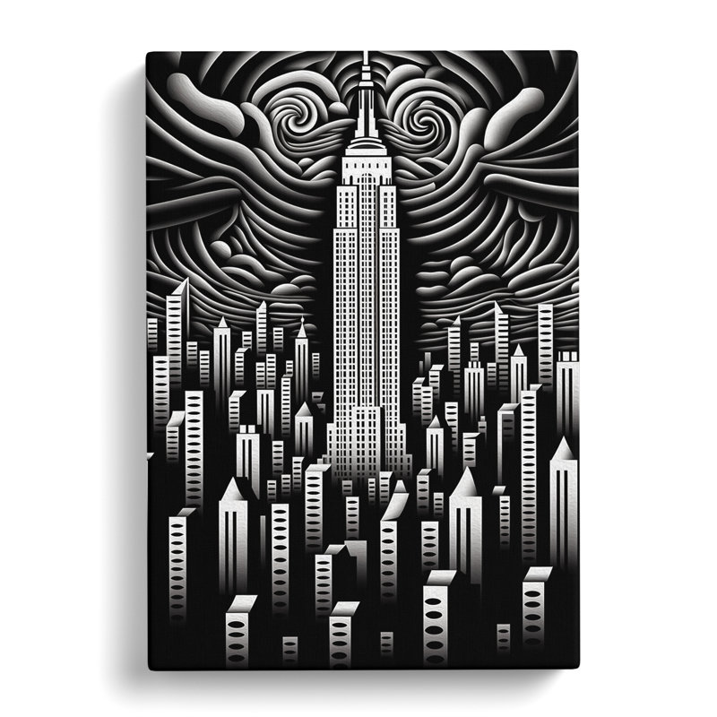 Empire State Building Op - Wrapped Canvas Print, 60cm H x 40cm W x 3cm D