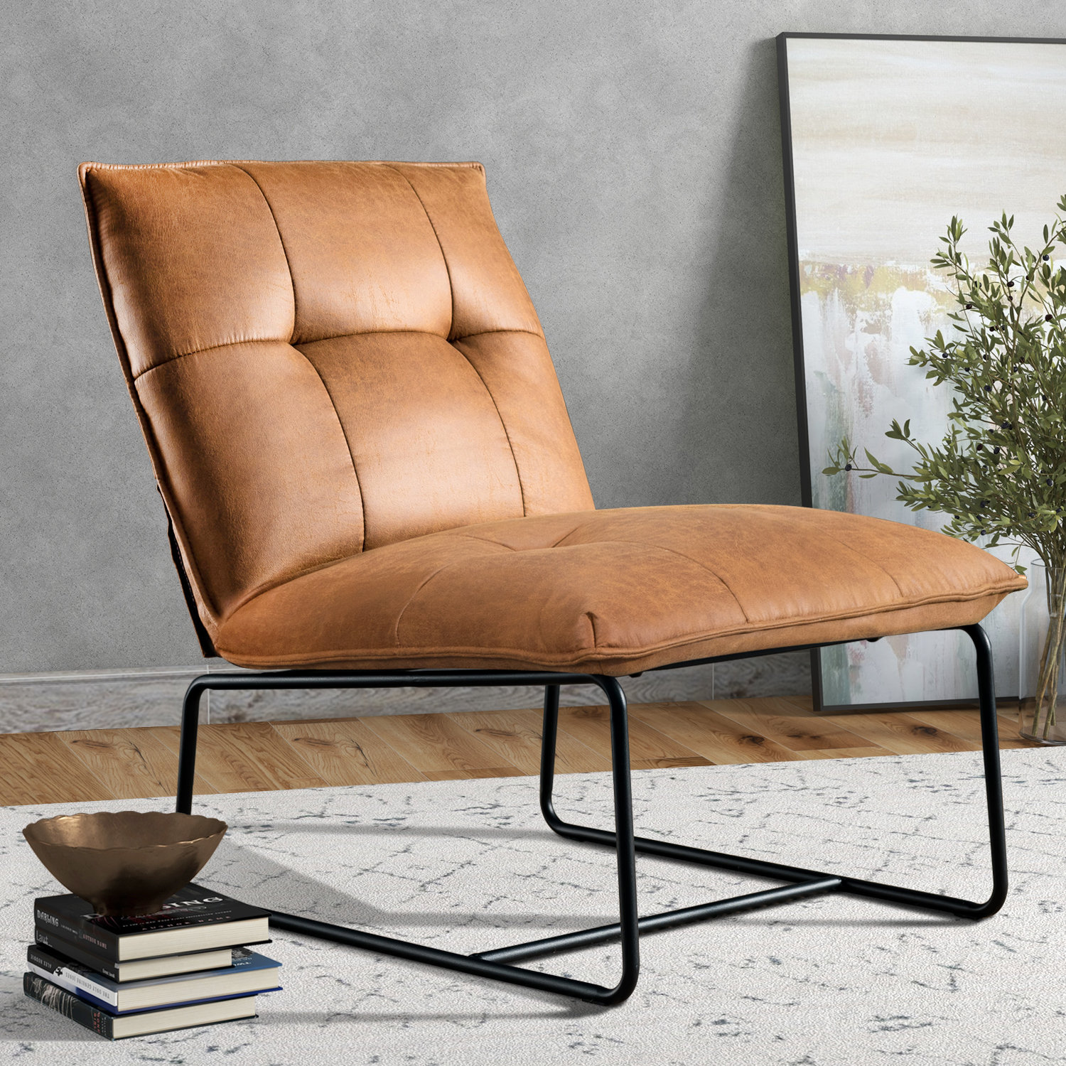 Starboard Faux Leather Accent Chair