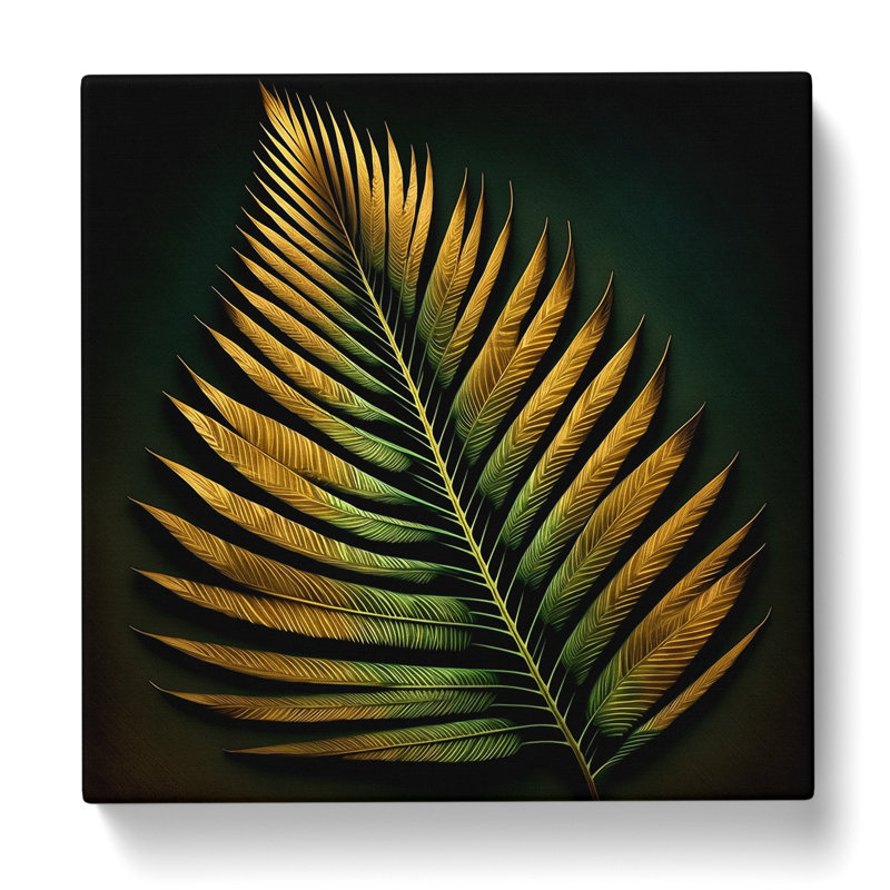 Palm Leaf - Wrapped Canvas, 35cm H x 35cm W x 3cm D