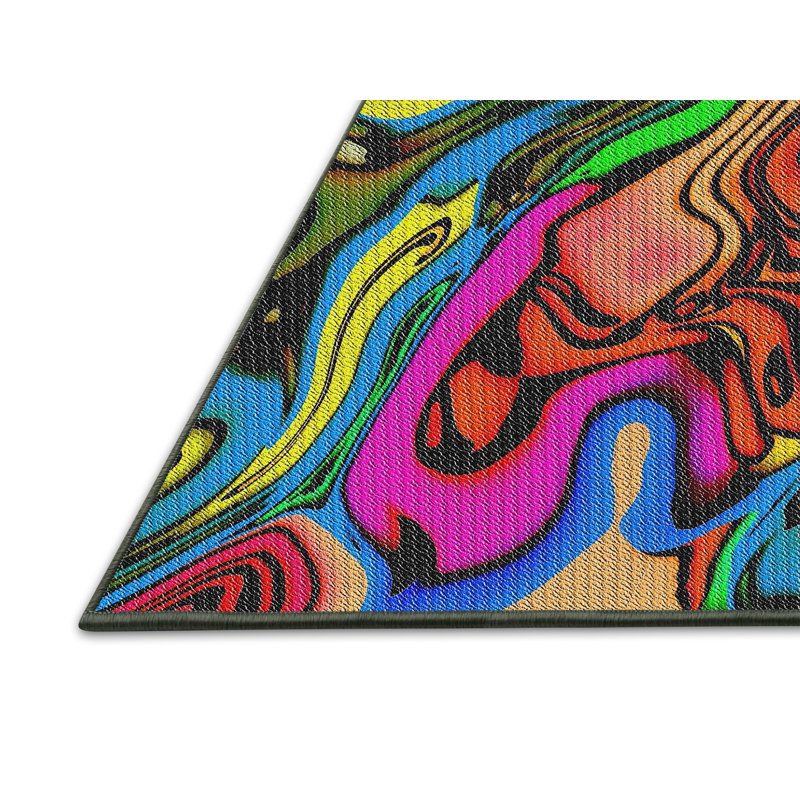 Abstract Indoor Rug, Rectangle 5' x 7'