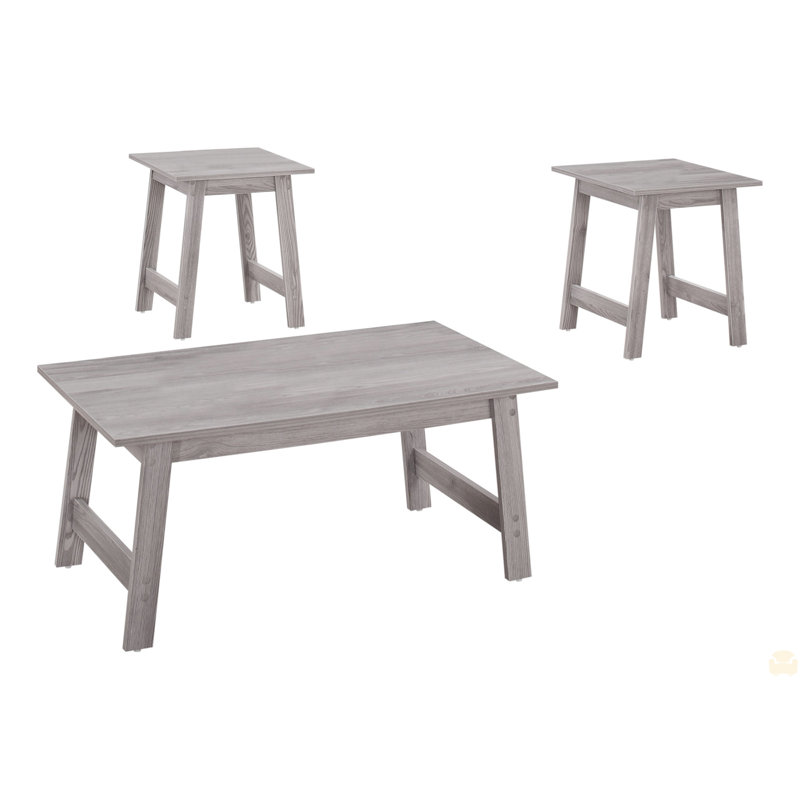 Ensemble de table, ensemble 3 pièces, café, bout, côté, décor, Gris