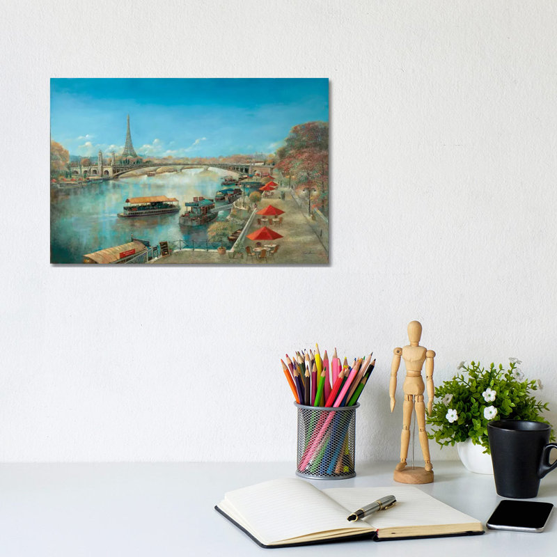 River Tranquility by Ruane Manning - Wrapped Canvas Painting, 20.32 cm H x 30.48 cm W, Wrapped Canvas