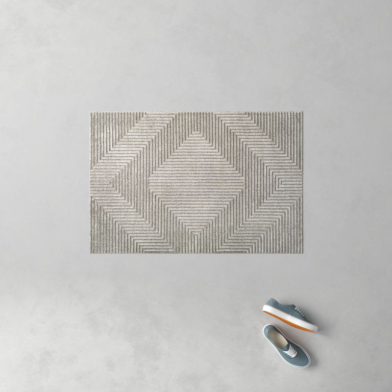 Balsham Light Slate/Gray Area Rug, Rectangle 2' x 3'