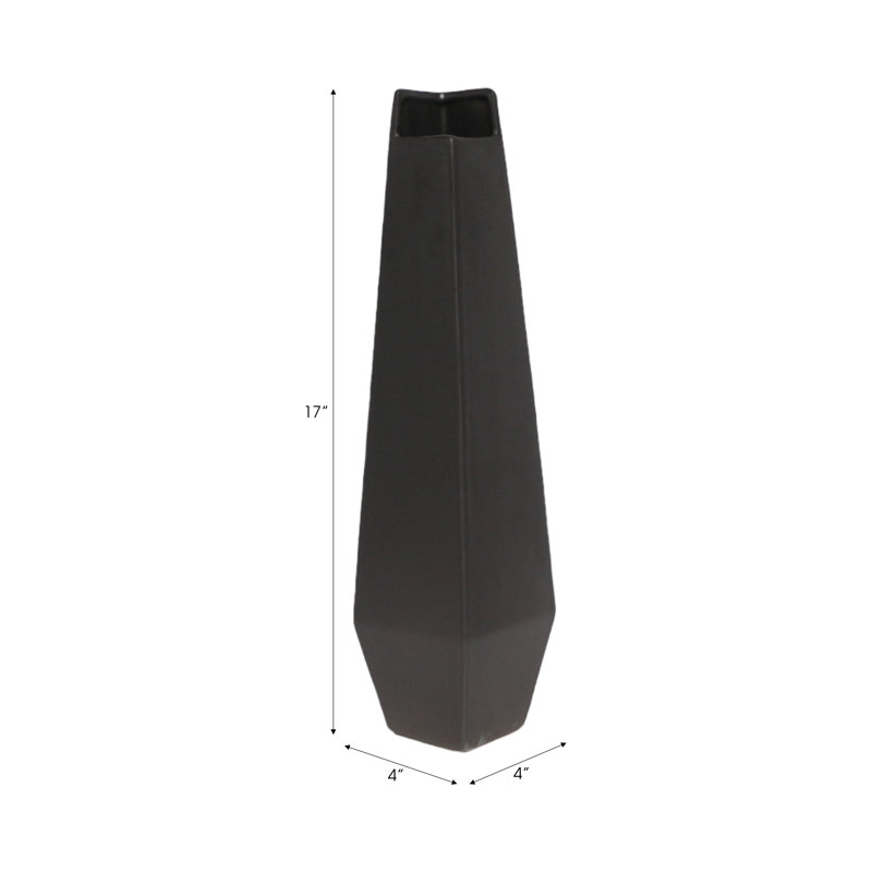 Vase en céramique 13 "Davenport, H 17 po x l 4 po x P 4 po