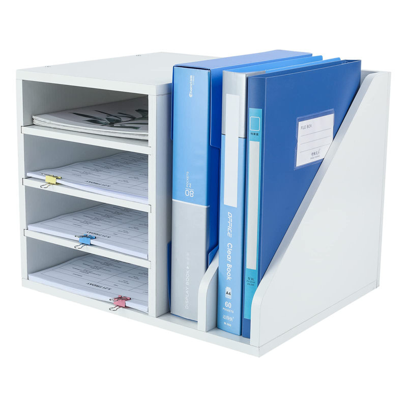 Munha Manufactured Wood Magazine Holder, White