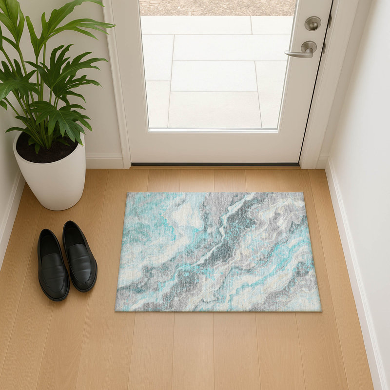 Premium Machine Washable Varroville AMF1709 Abstract Rug, Rectangle 1'8" x 2'6"