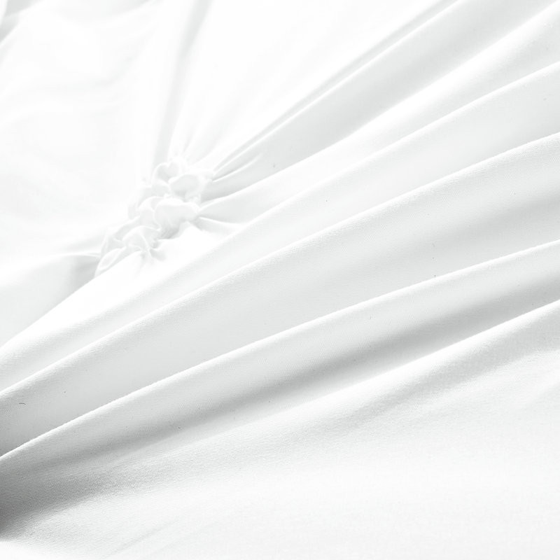 Box Stitch Abstract Comforter, Queen Comforter + 4 Additional Pieces, White