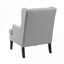 Fauteuil d'appoint capitonné à boutons en tissu de polyester gris pour les sièges de salon-2048705504