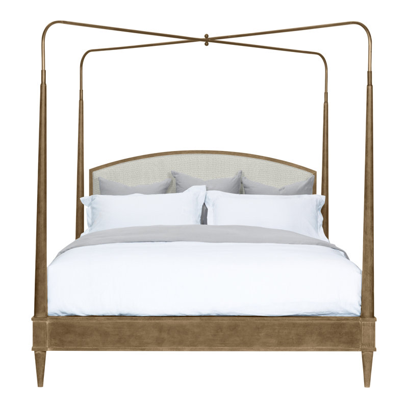 Anderkit Upholstered Canopy Bed, Hampton, Callaloo Cotton