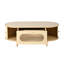 Table basse scandinave moderne Aroa avec porte Ã  enroulement, tiroir en acrylique et espace de rangement-128835471