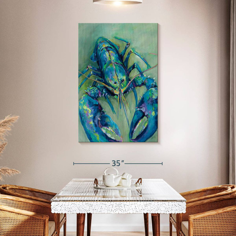Homard bleu-vert Brampt, H 48 po x l 32 po