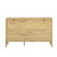 Modern Wave-Pattern U-Style Sideboard With Hooks And 3 Drawers, Large Storage Buffet Cabinet Extra Center Leg Suitable For Living Room, Scratch- Top Elegant Appearance Entryway,