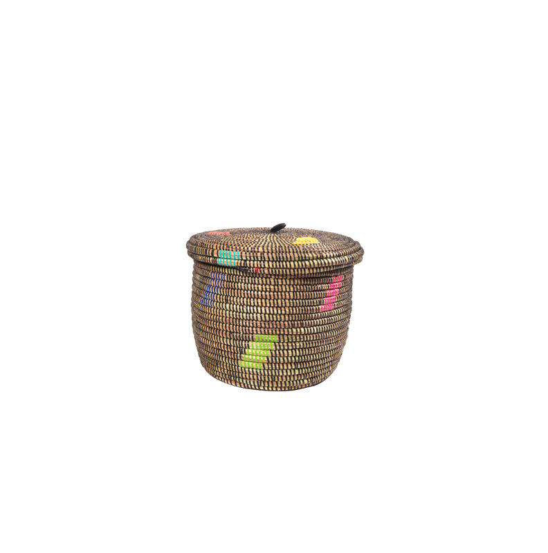 Panier de confettis en ruppie maritime, Noir
