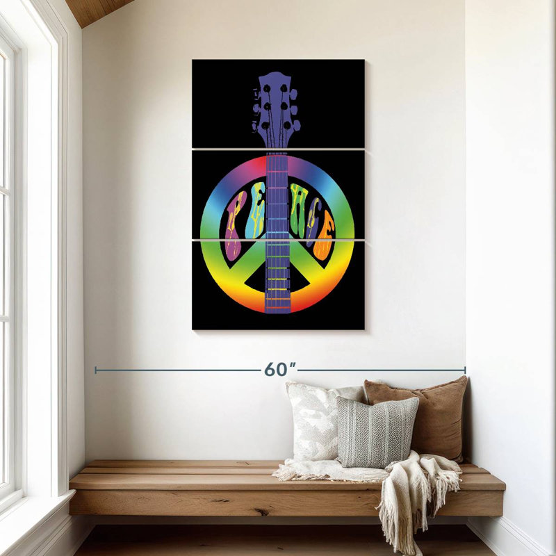 Hiltrun Peace Guitar, 45" H x 28" W