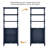 77" Tall Bookshelf with Cabinet, Freestanding Storage Cabinet with Solid Wood Legs, Retro Bookcase-1315302418