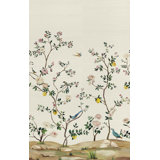 Argie Floral Grass Cloth Wallpaper