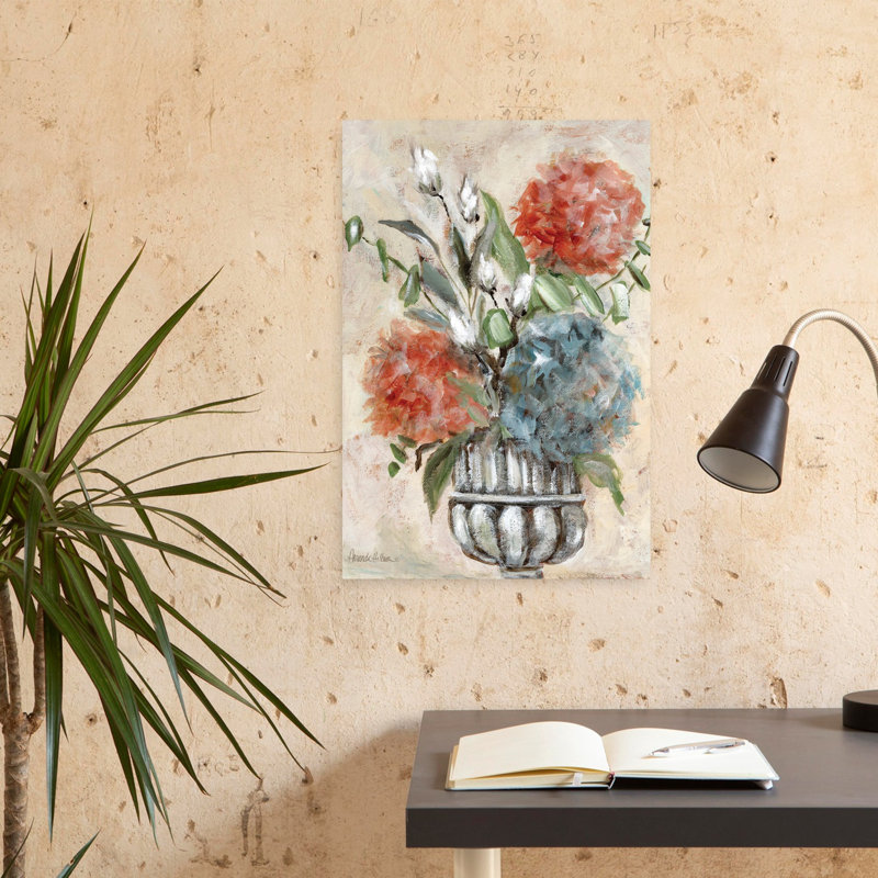 Elegant Hydrangeas Elegant Contemporary Hydrangea Flower Art, 24" H x 16" W