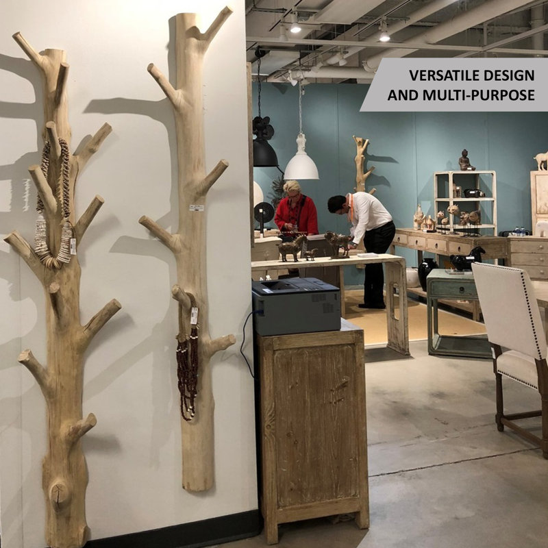 Solid Wood 15 in. Hall Tree