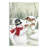 Ba-806-Wood " Snowman On Snowy Path " by Emma Leach Painting Print-96251600