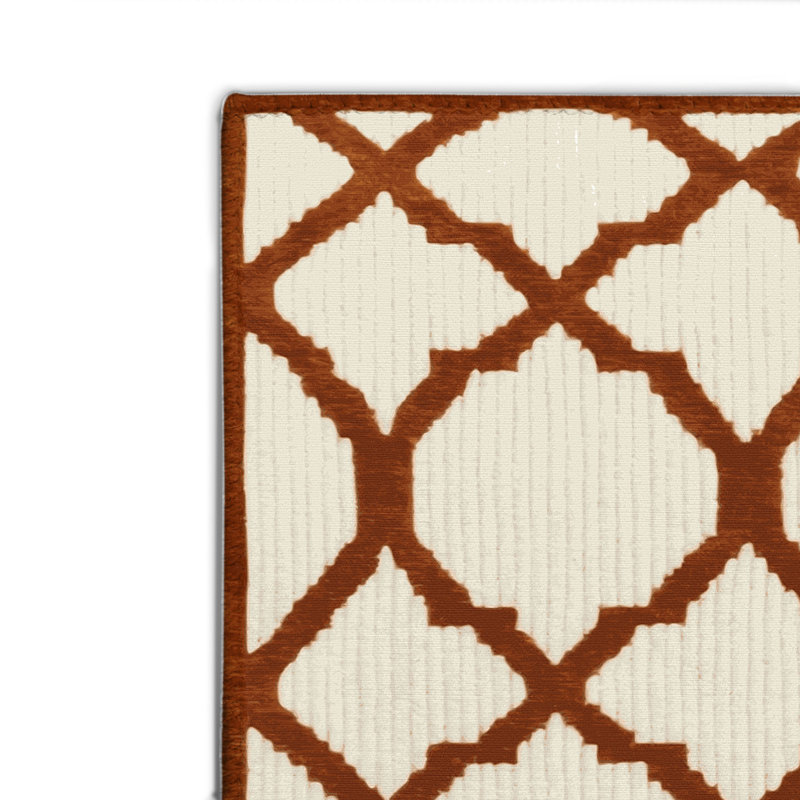 Tapis intérieur et extérieur beige Trellis, Rectangulaire 8 pi x 10 pi
