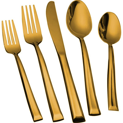 20 Piece Black Cutlery Set