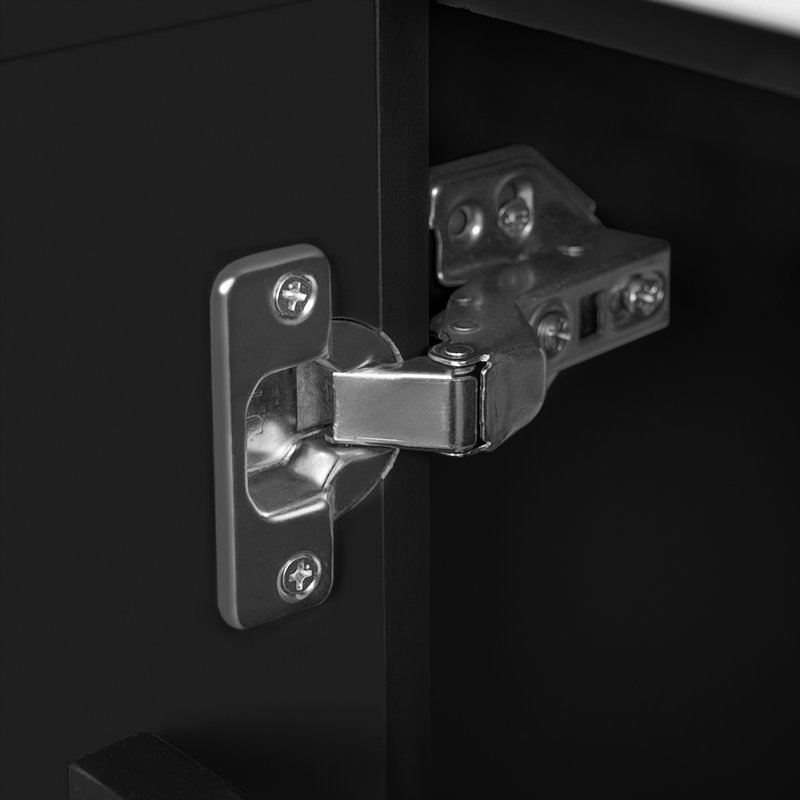 Meuble-lavabo de salle de bain avec lavabo, Noir