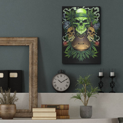 ' Skulls Full Color' by Flyland Designs, Metal Wall Art,