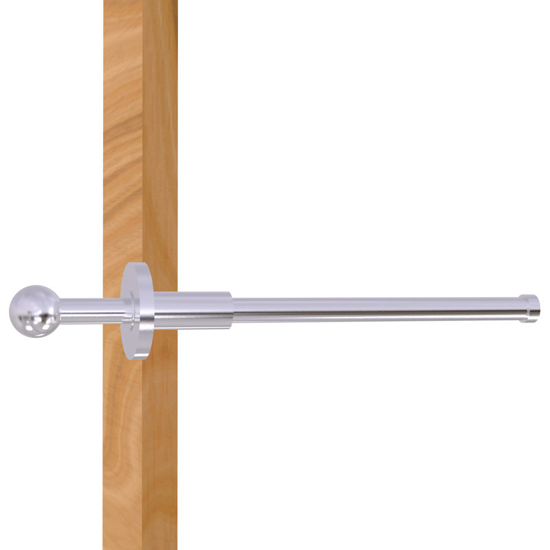 Barre à serviettes murale traditionnelle coulissant, Chrome satiné