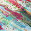 Tapis abstrait vert / rose tissé à la machine-1286314351