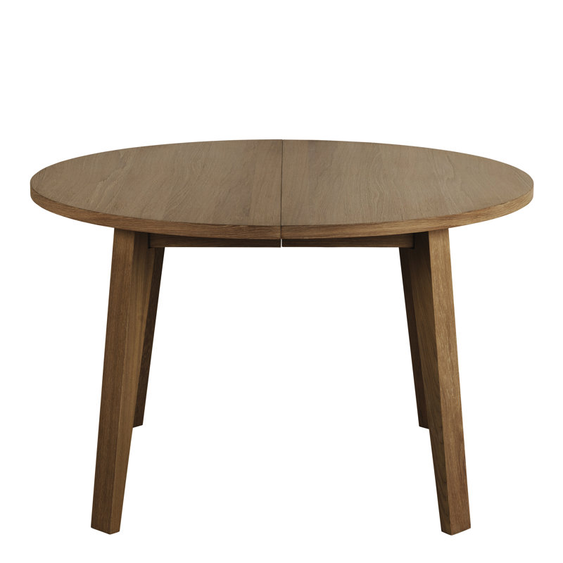 Montgomeryville Extendable Round Dining Table, Smoked Oak