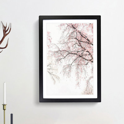 A Pink Cherry Blossom Tree Abstract - Picture Frame Painting Print