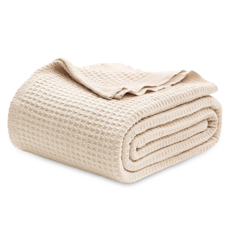 Jeté 100% coton 406 g / m² Literie respirant gaufré GentleSoft ™, Très grand lit, Pur bonheur