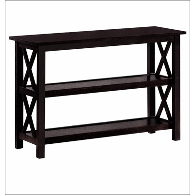 Deep Merlot Sofa Table with 2-shelf
